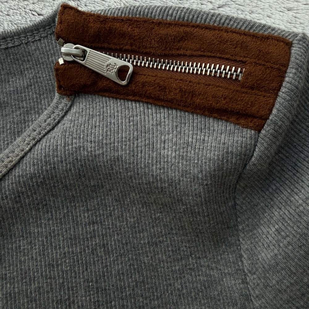 Ralph Lauren Heather Gray Knit Top